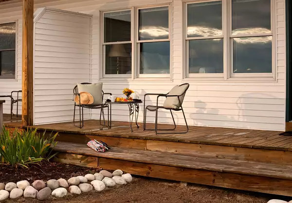 Private deck with access to the beach